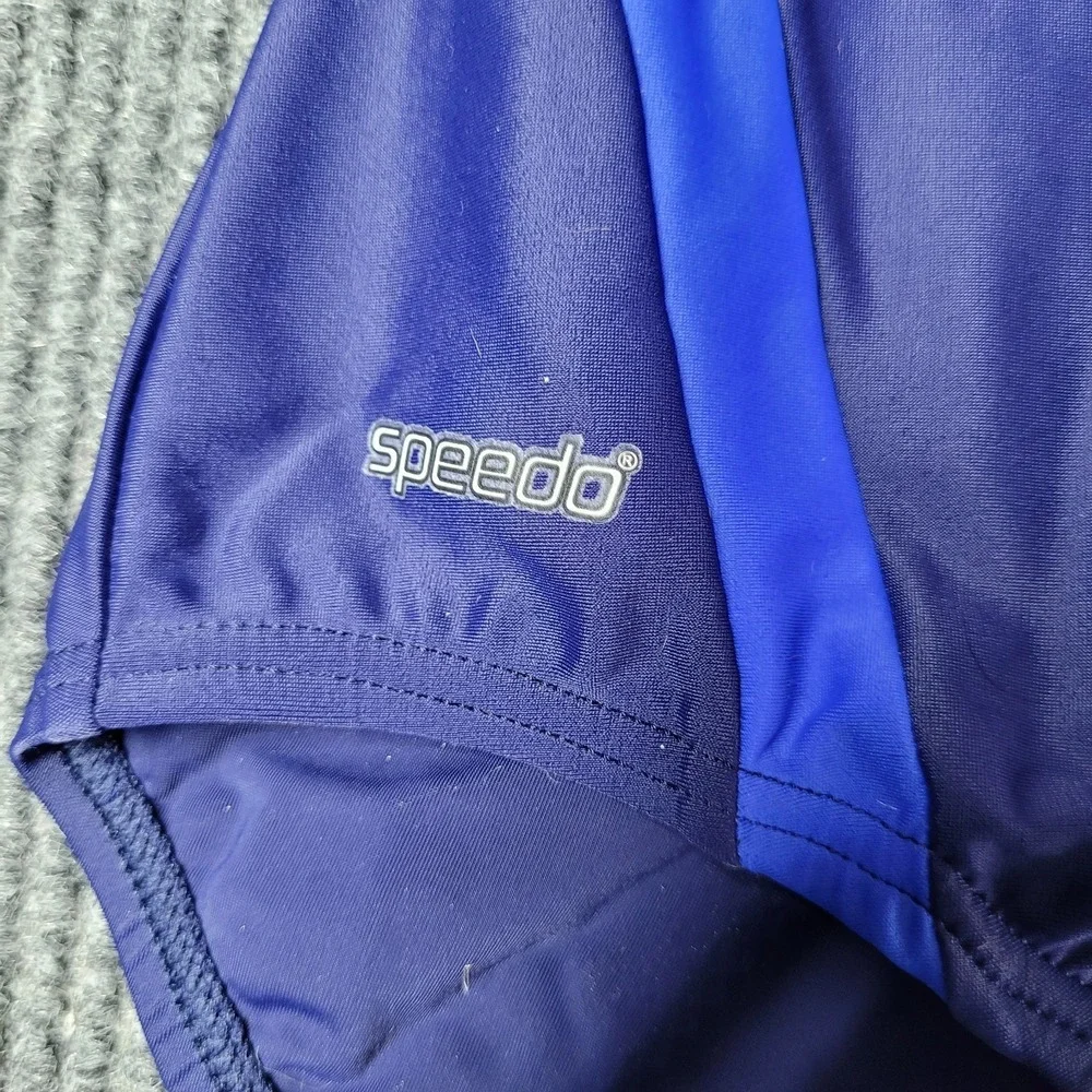 Speedo Womens One Piece Swimsuit X Blue Modest‎ Cut Classic Size 6